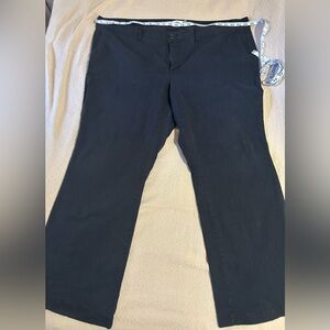 Old Navy 24W Long Black Chinos